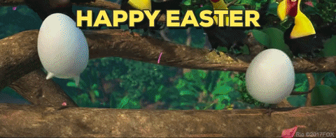 Veselý GIF obrázek k Velikonocům.