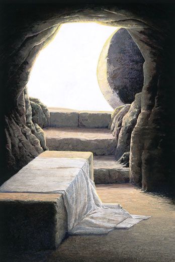 Hrobka Ježíše Krista po vzkříšení.