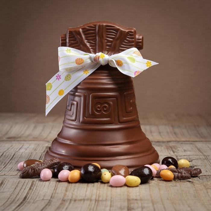 Zvonek z belgické čokolády.