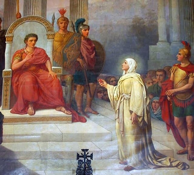 Obraz Máří Magdalény na audienci u císaře Tiberia s červeným vajíčkem v ruce
