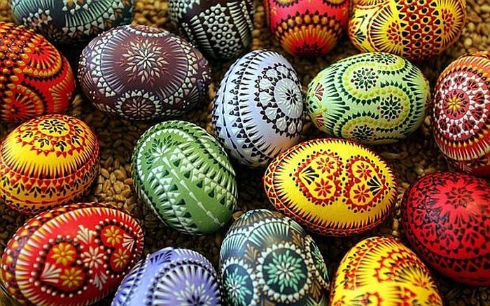 Polská malovaná vajíčka.