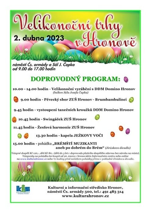 Program Velikonoc v Hronově.