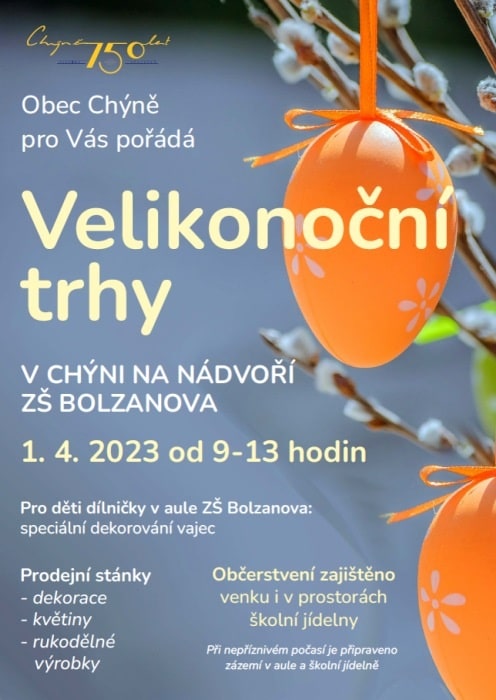 Plakát chýňského velikonočního jarmarku.