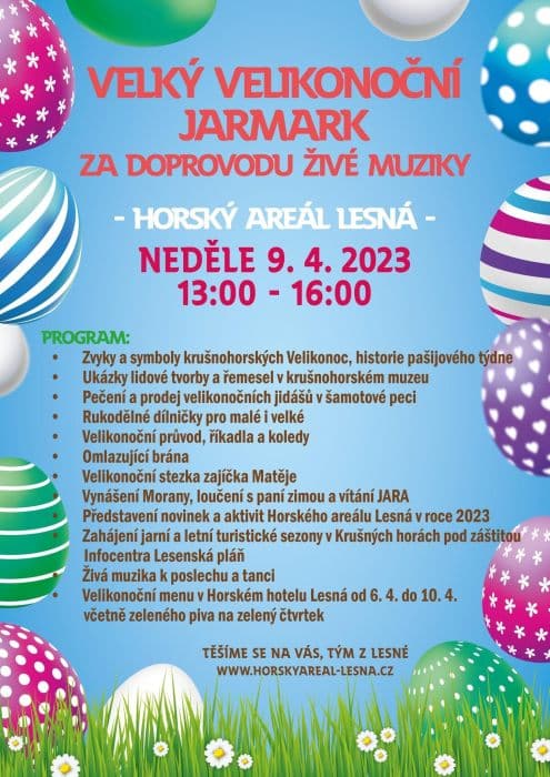 Pozvánka na velikonoční akci v Lesné. 