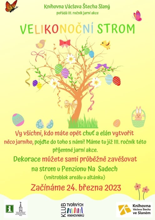 Plakát velikonočního slánského stromu.