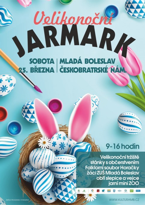 Plakát velikonočních slavností v Mladé Boleslavi.