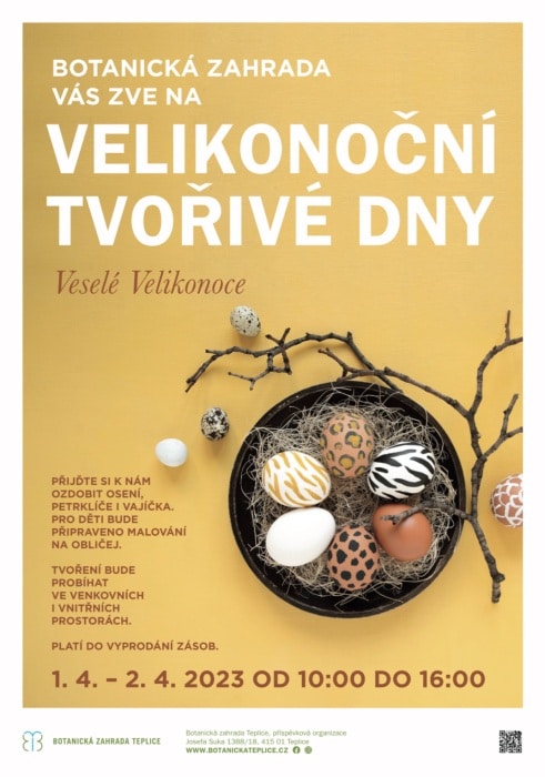 Plakát velikonočních dílen v Teplicích.