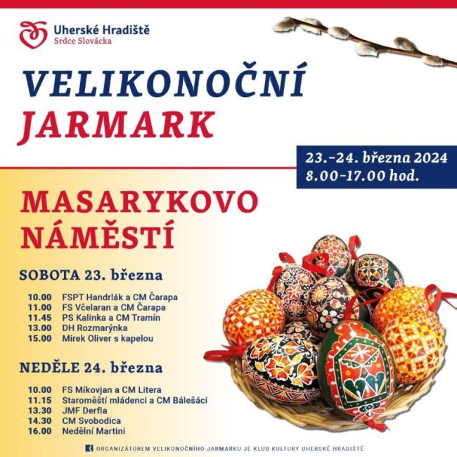 Plakát s programem Velikonoc v Uherském Hradišti.